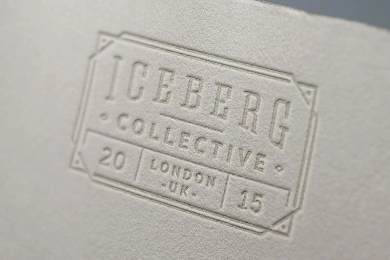 Debossing luxury business cards