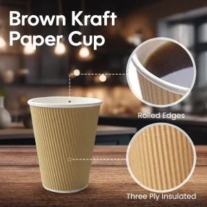 Paper Cups Ripple Wall – 4oz to 20oz 500 pcs